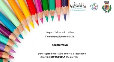 Servizio Civile: attivit&agrave; di DOPOSCUOLA rivolto ai bambini e ai ragazzi della scuola primaria e secondaria di primo grado