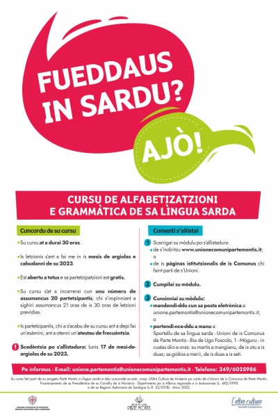 Cursu de alfabetizatzioni e de gramm&agrave;tica de sa l&igrave;ngua sarda